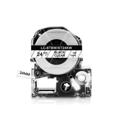 Epson Tape – LK6TBW Black on Clear