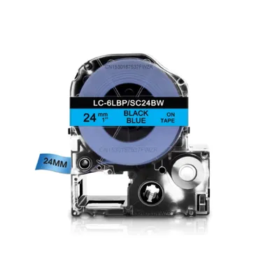 Epson Tape – LK6LBP Black on Blue