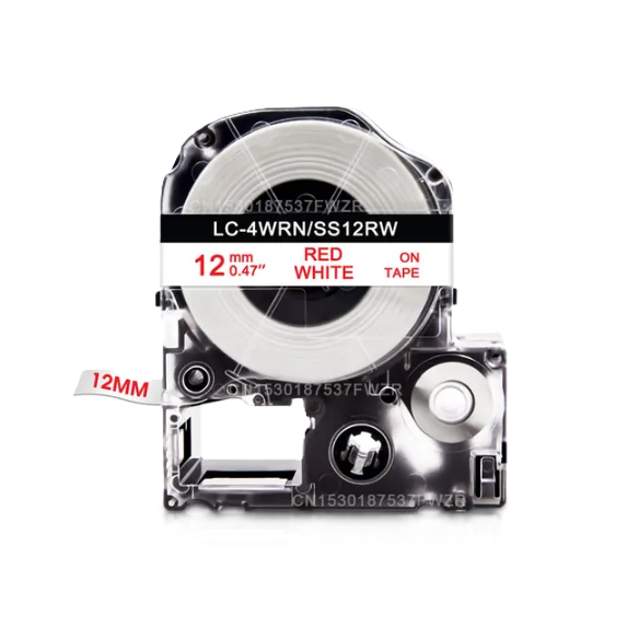 Epson Tape – LK4WRN Red on White