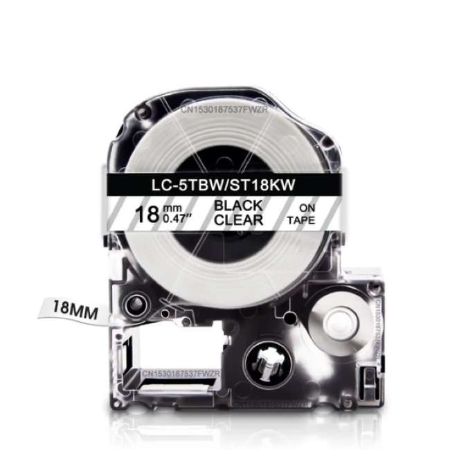 Epson Tape – LK5TBW Black on Clear