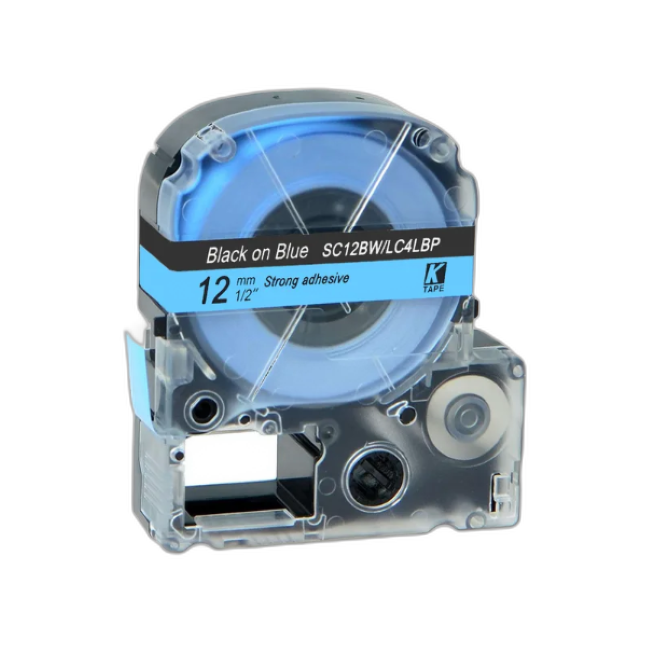 Epson Tape – LK4LBP Black on Blue