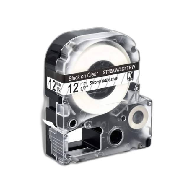 Epson Tape – LK4TBW Black on Clear