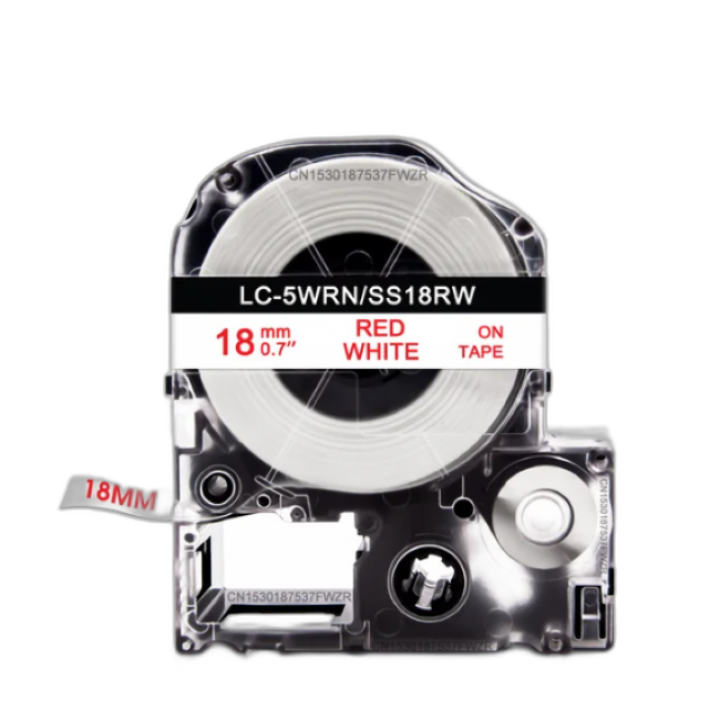 Epson Tape – LK5WRN Red on White