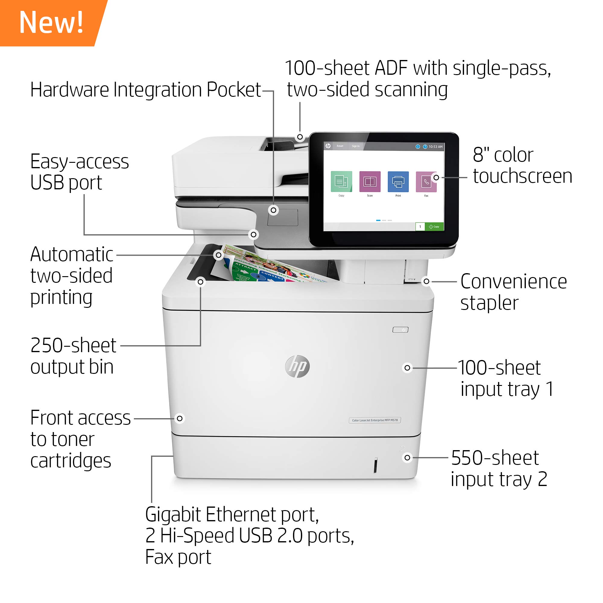 HP PRINTER Color LJ Enterprise M578dn