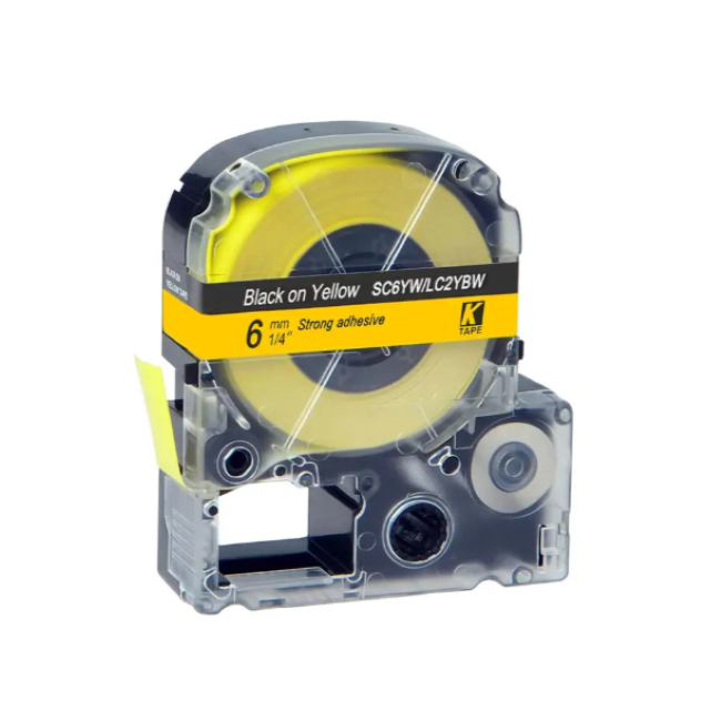 Epson LK-2YBW Black on Yellow