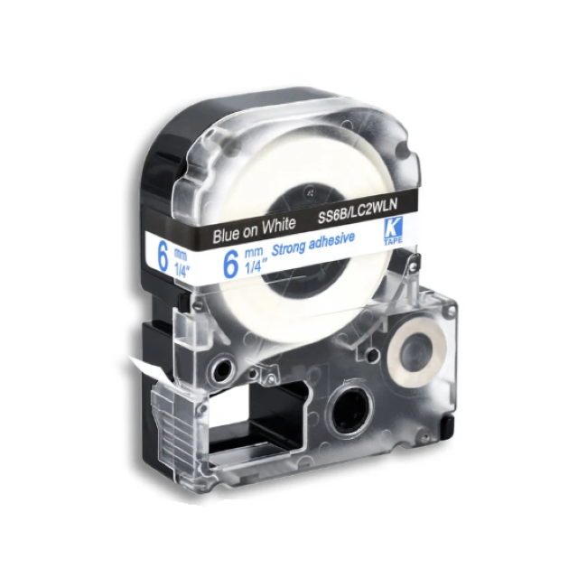 Epson LK-2WLN Blue on White