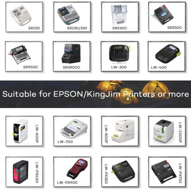 Epson LK-2WLN Blue on White