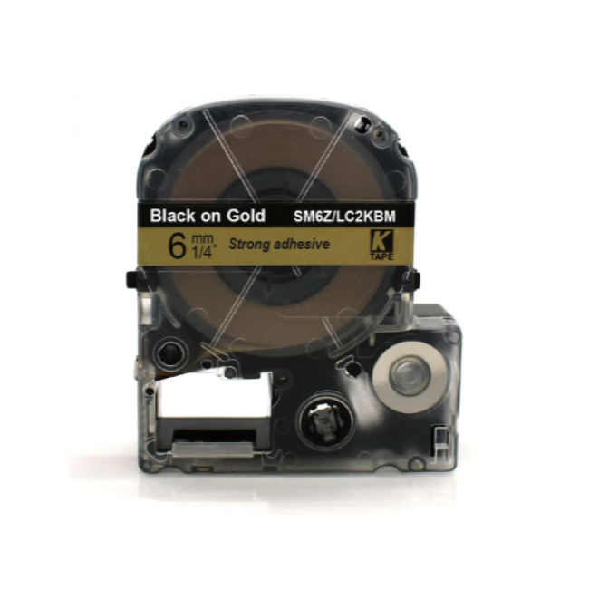 Epson LK-2KBM Black on Gold