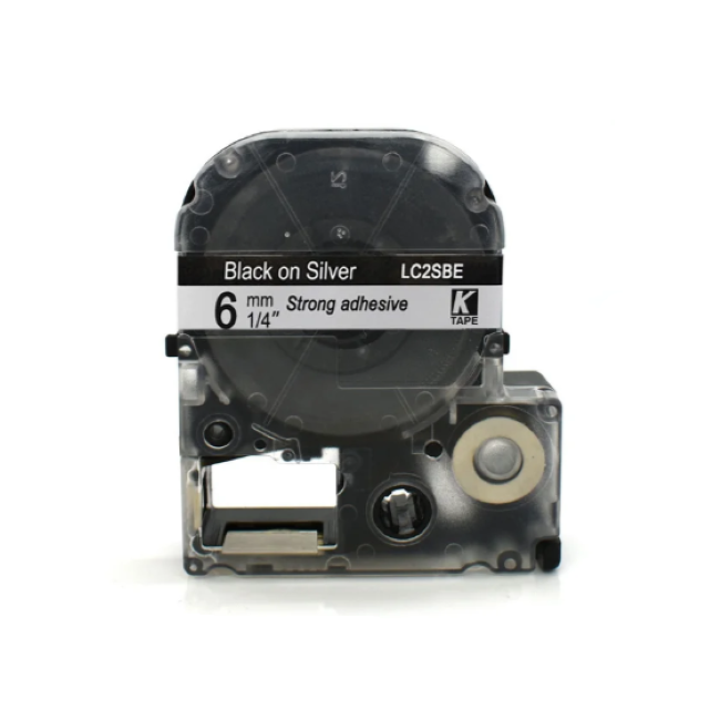 Epson LK-2SBE Black on Silver