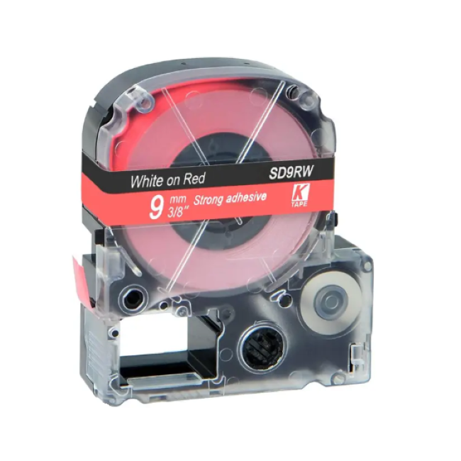Epson LK-3RW White on Red