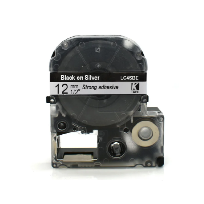 Epson LK-4SBE Black on Silver