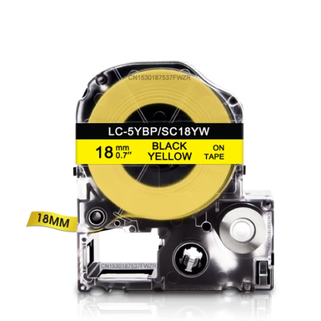 Epson LK-5YBW Black on Yellow