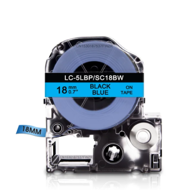 Epson LK-5LBP Black on Blue