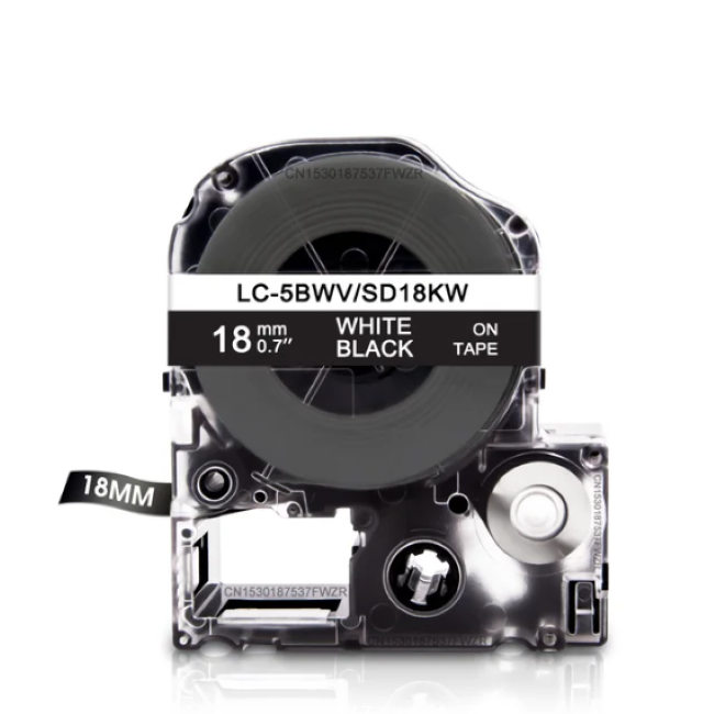 Epson LK-5BWV White on Black 