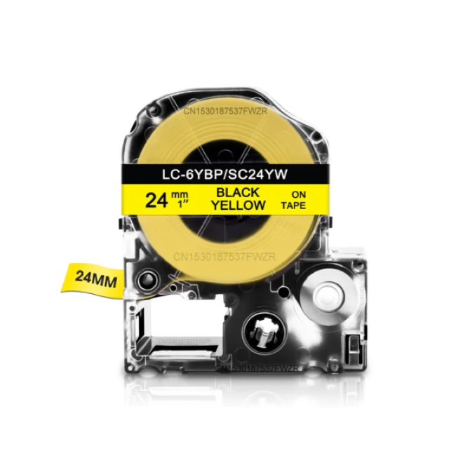 Epson LK-6YBP Black on Yellow